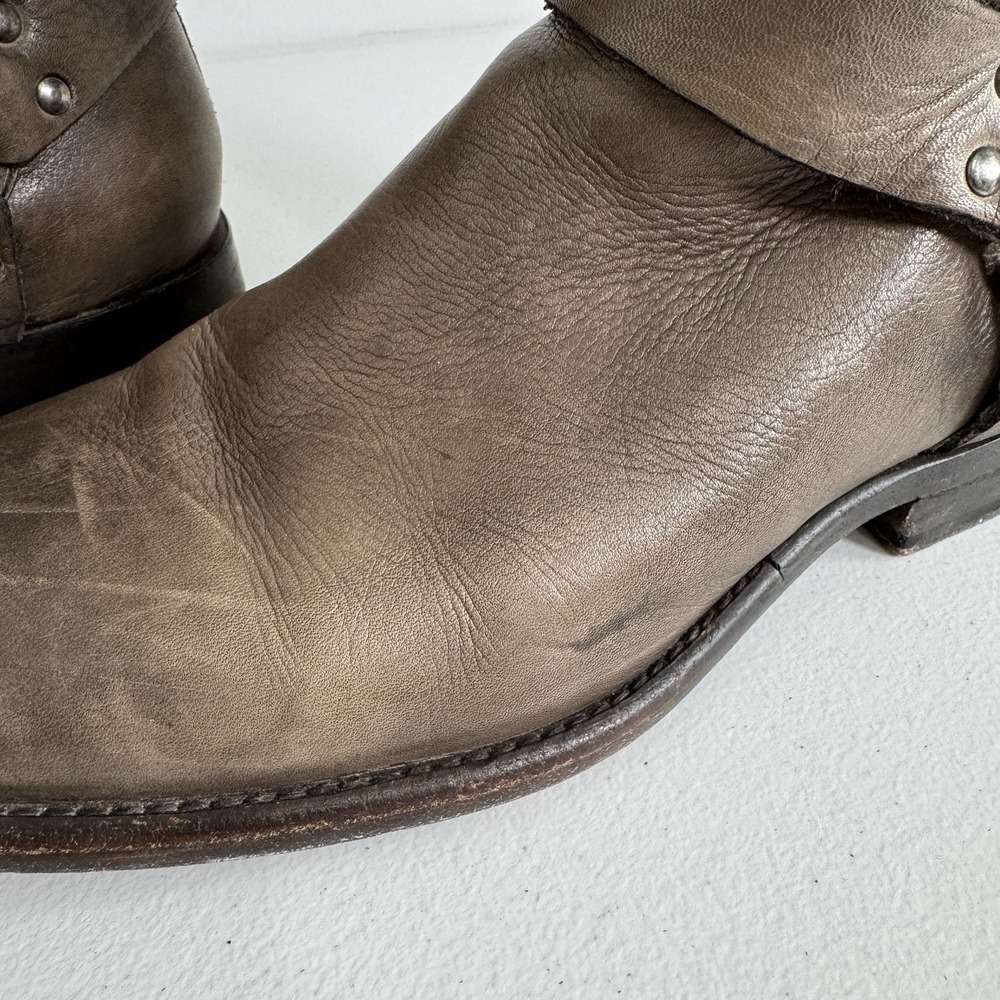 Frye Philip Harness Boots Womens 10B Brown Distressed Leather Riding Western - Picture 8 of 15
